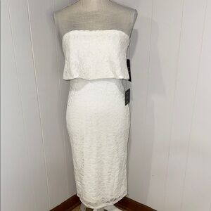 Lulu's White Strapless Dress